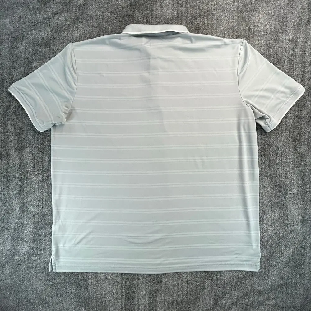 Callaway Opti-Dri Gray Striped Golf Polo Shirt Size XXL Performance Short Sleeve - Picture 2 of 8
